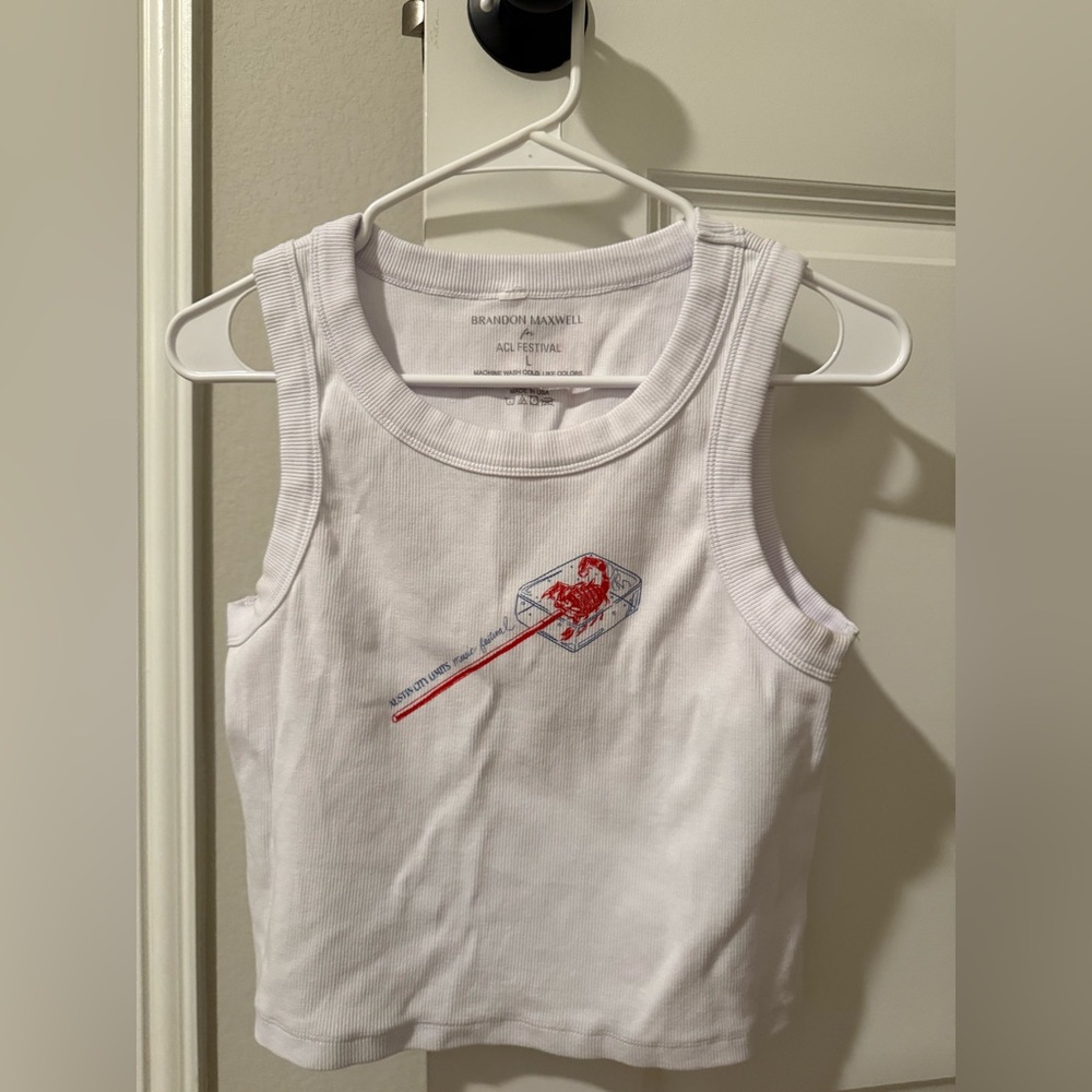 Austin City Limits Festival x Brandon Maxwell 2025 merch cropped tank in Large
